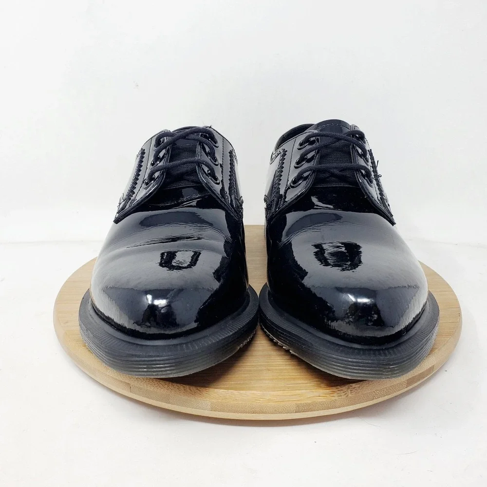 Dr Martens Shoes Womens 7 Trulia Black Patent Leather Oxford Punk Goth‎ Creeper